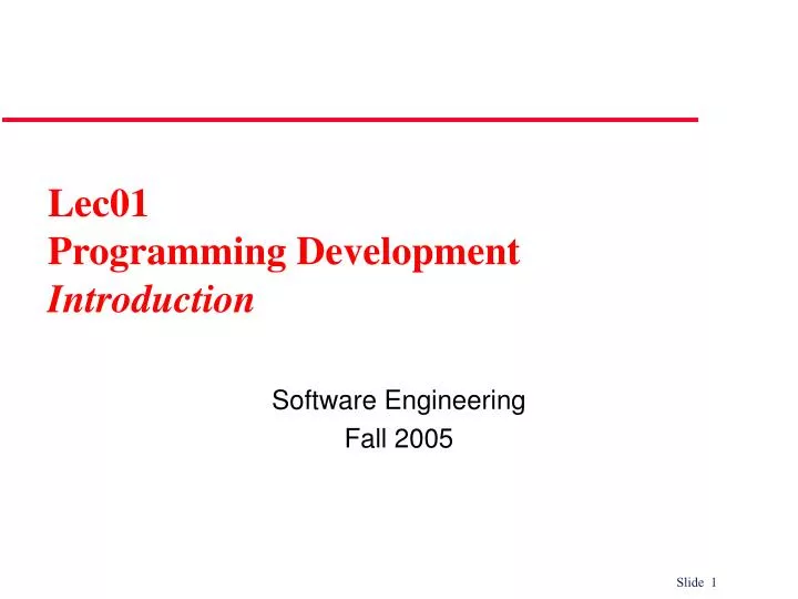 lec01 programming development introduction