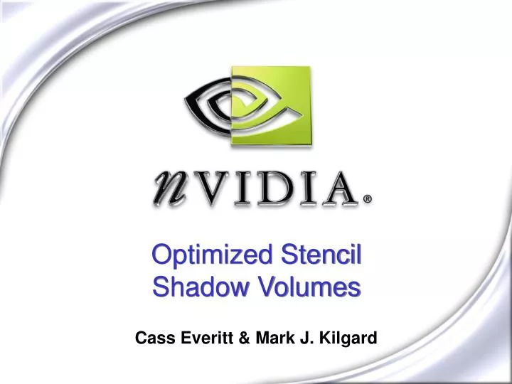 optimized stencil shadow volumes