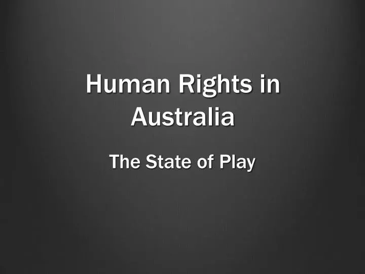 human rights in australia