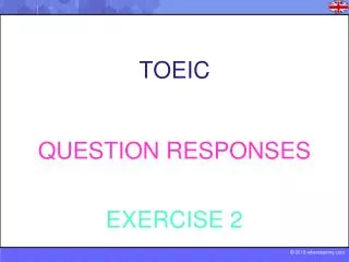 toeic question responses exercise 2