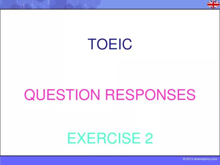 toeic question responses exercise 2