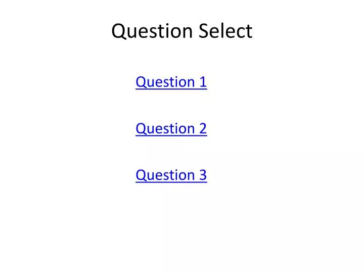 question select