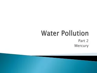 Water Pollution