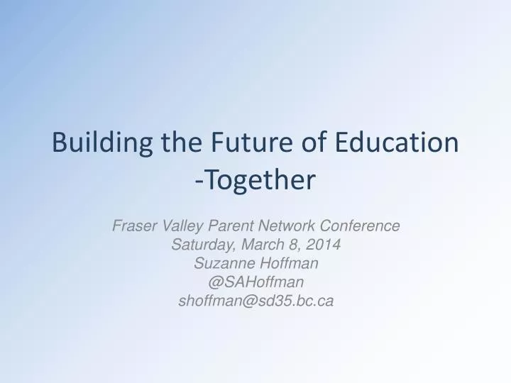 building the future of education together
