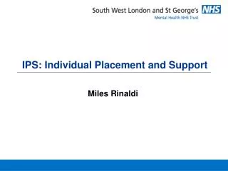 IPS: Individual Placement and Support