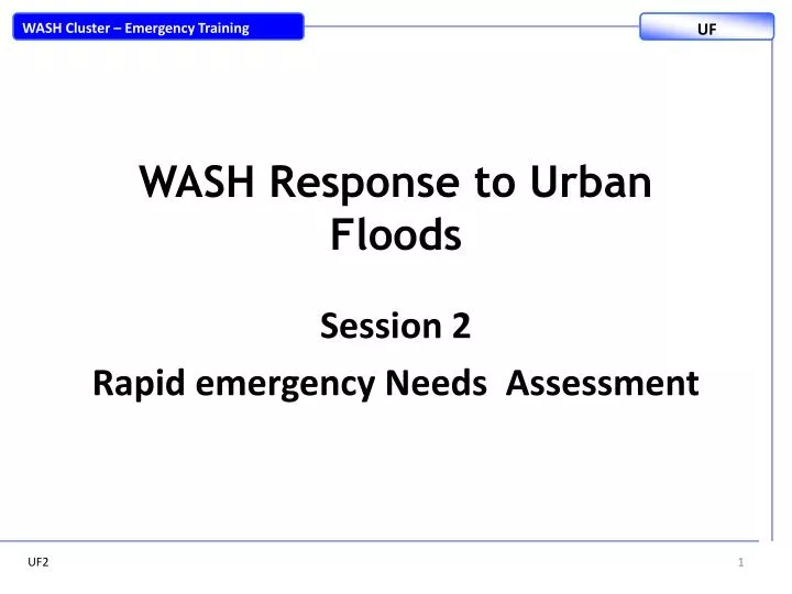 wash response to urban floods