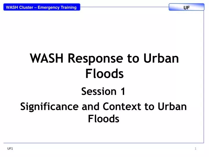 wash response to urban floods