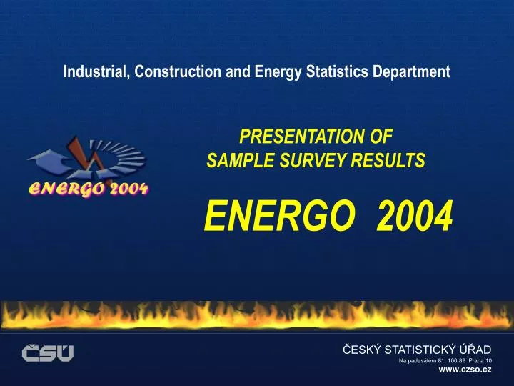 industrial construction and energy statistics department