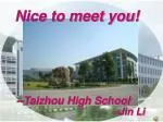 Analysis of Taizhou High School Jin Li English Examination Paper 2008 - slide 1