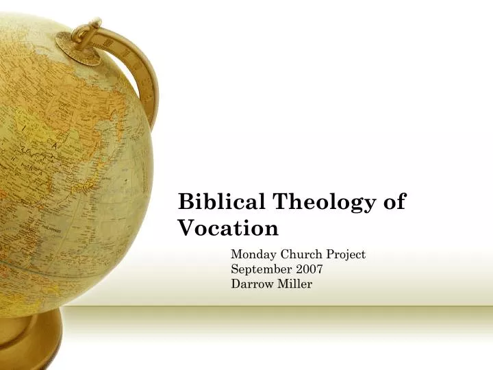 biblical theology of vocation