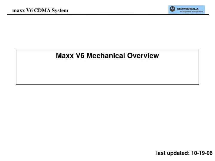 maxx v6 mechanical overview