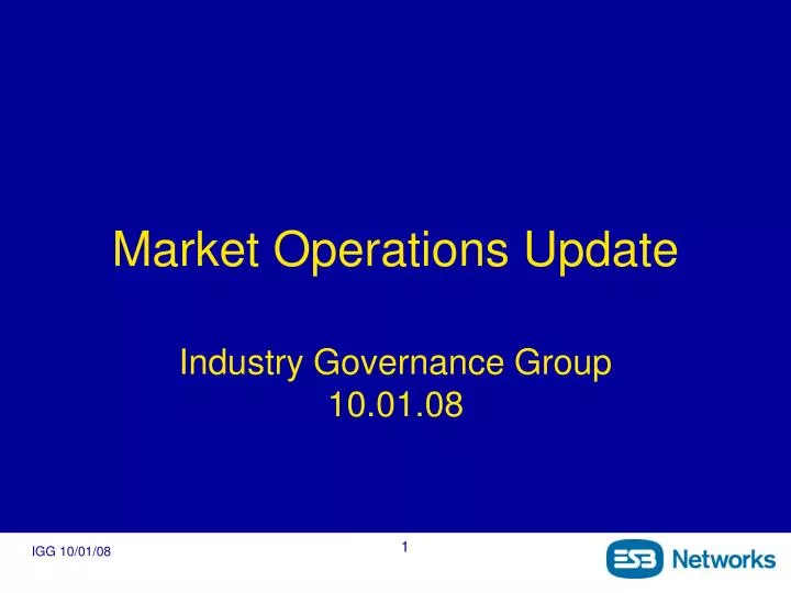 market operations update