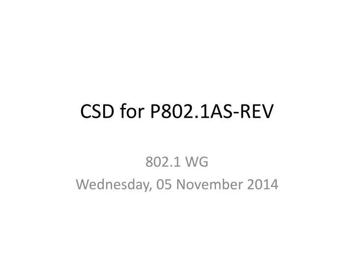 csd for p802 1as rev