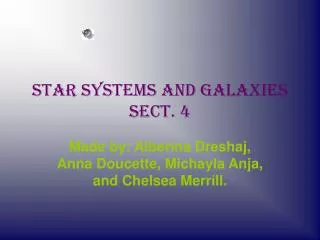 Star Systems and Galaxies Sect. 4