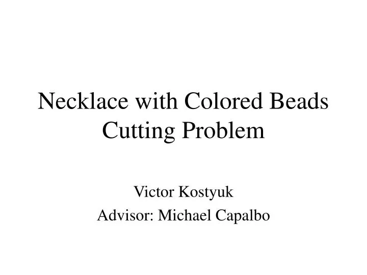 necklace with colored beads cutting problem
