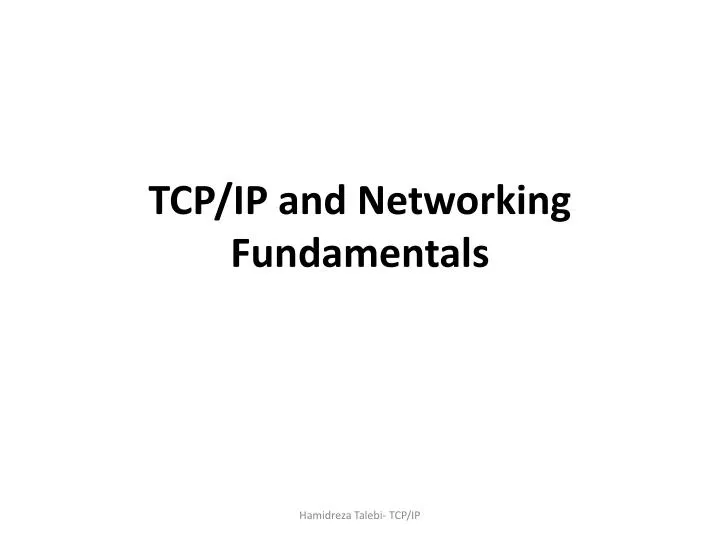 tcp ip and networking fundamentals