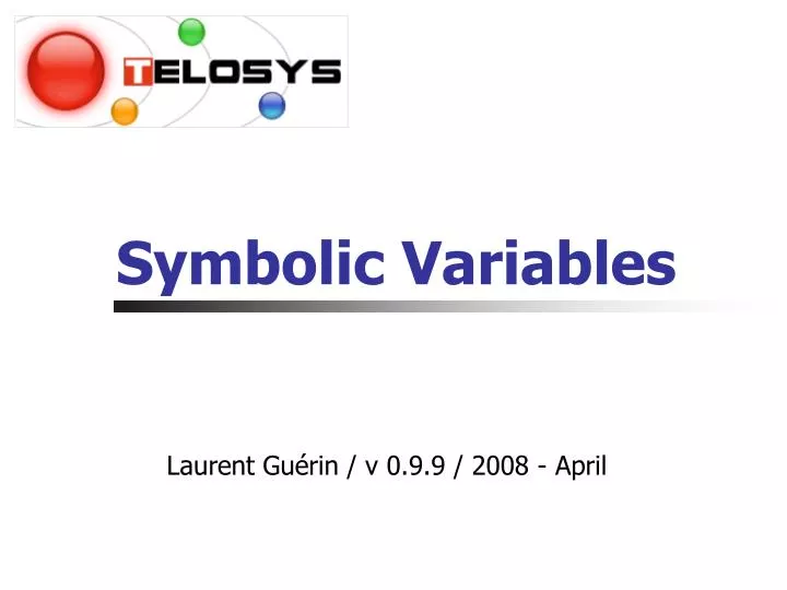 symbolic variables