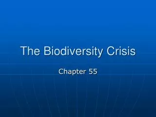 the biodiversity crisis