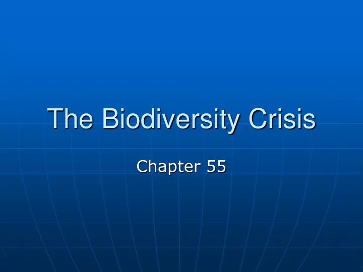 the biodiversity crisis
