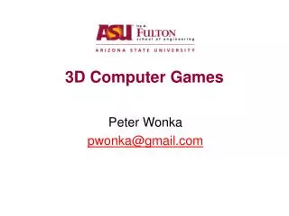 3D Computer Games