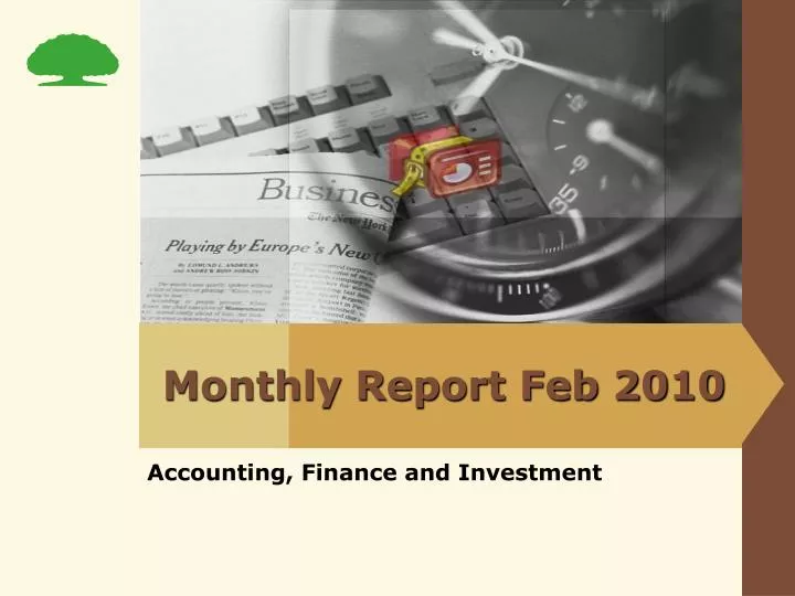 monthly report feb 2010