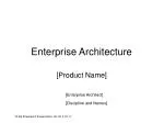 Enterprise Architecture - slide 1
