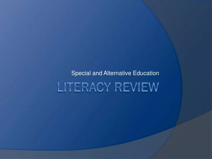 special and alternative education