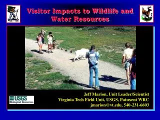 Visitor Impacts to Wildlife and Water Resources