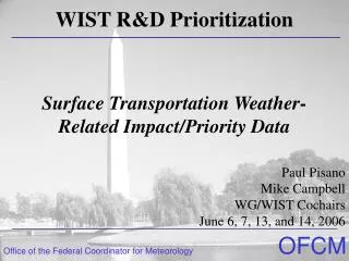 Surface Transportation Weather-Related Impact/Priority Data
