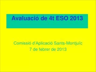 avaluaci de 4t eso 201 3