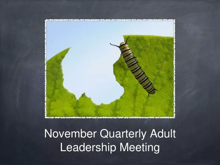 november quarterly adult leadership meeting