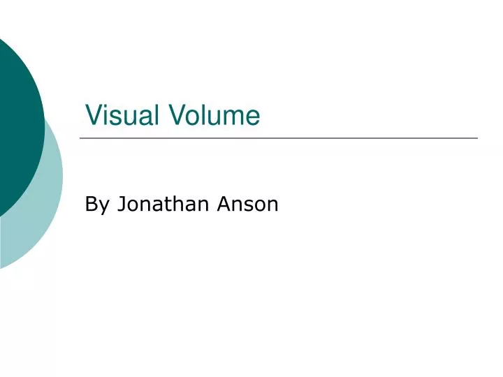 visual volume