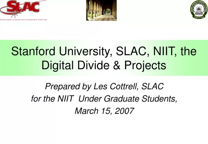stanford university slac niit the digital divide projects