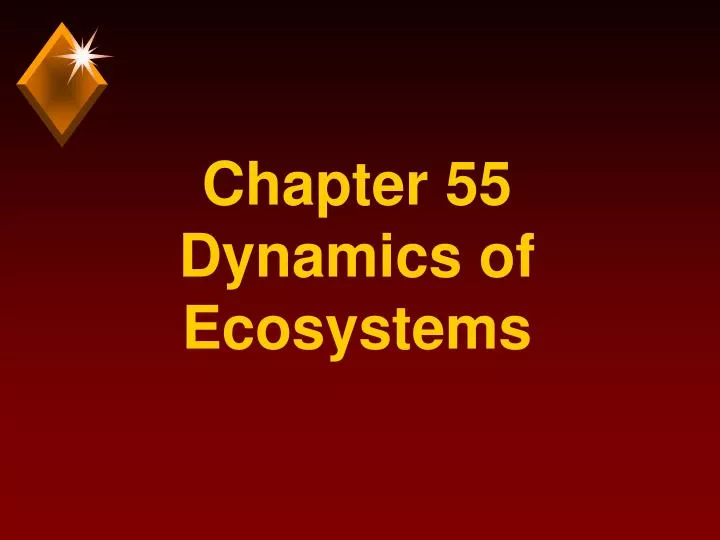 chapter 55 dynamics of ecosystems