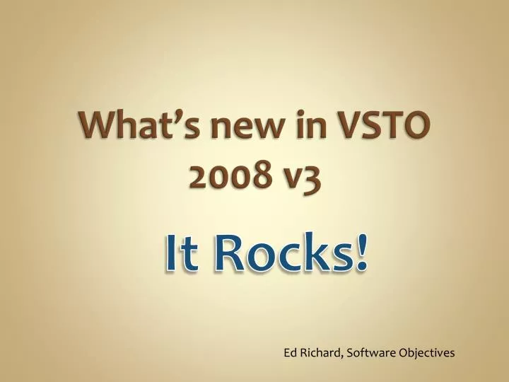 what s new in vsto 2008 v3