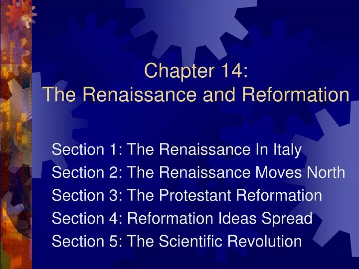 chapter 14 the renaissance and reformation