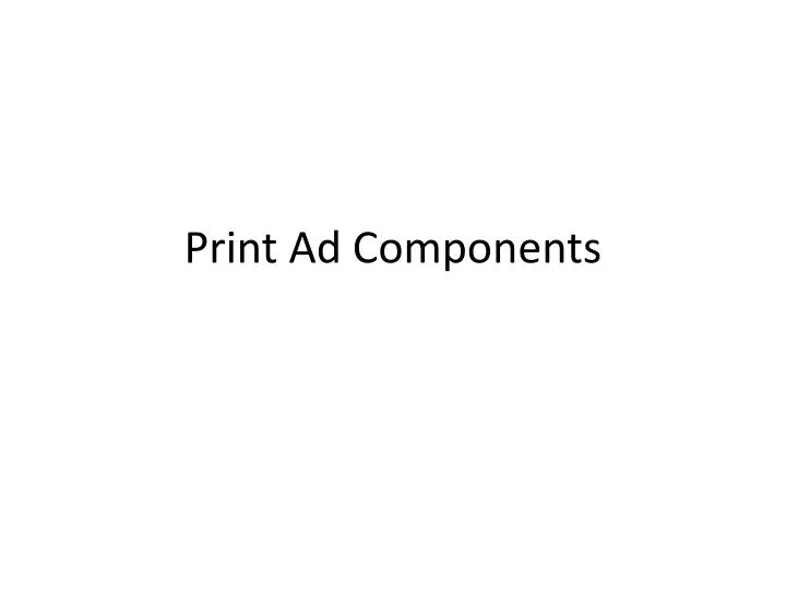 print ad components