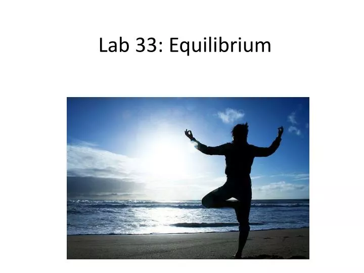 lab 33 equilibrium