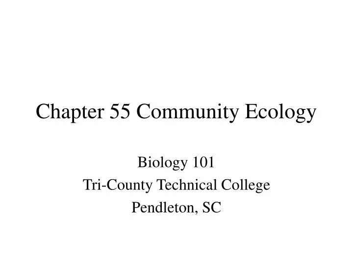 chapter 55 community ecology