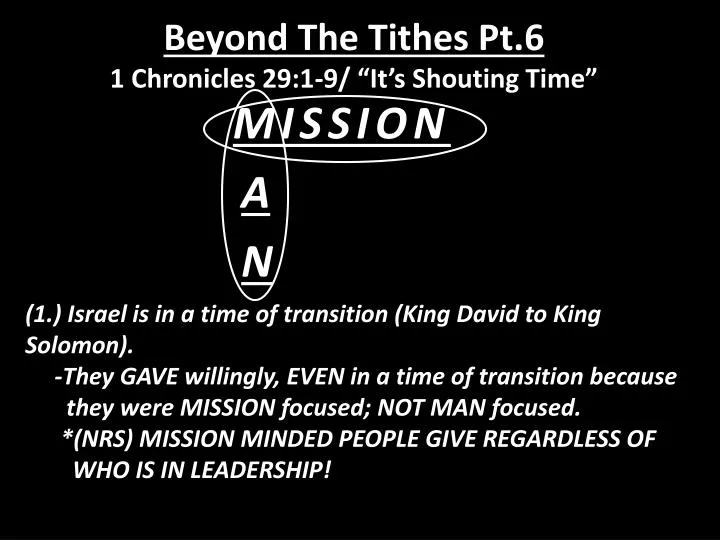 beyond the tithes pt 6 1 chronicles 29 1 9 it s shouting time