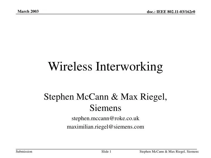 wireless interworking