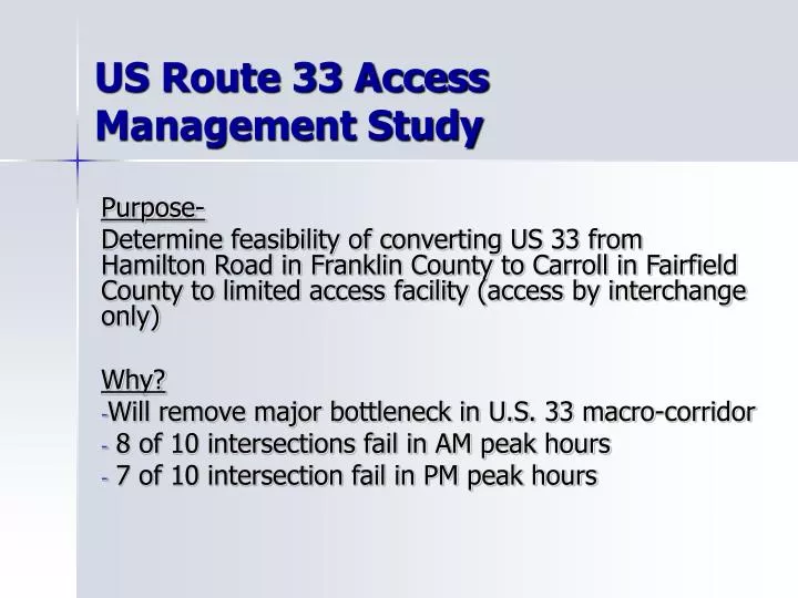 us route 33 access management study