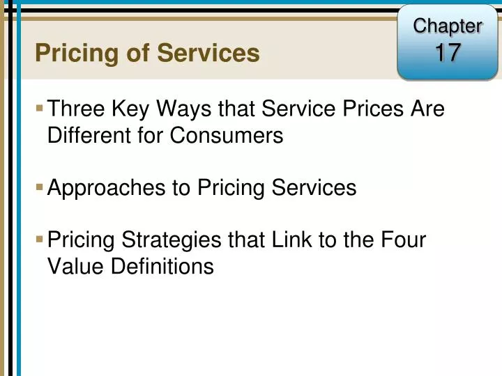 pricing of services