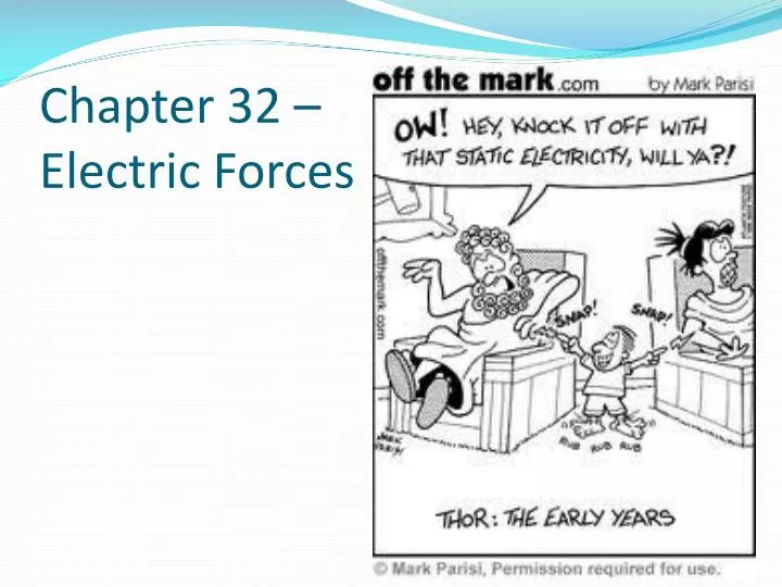 chapter 32 electric forces