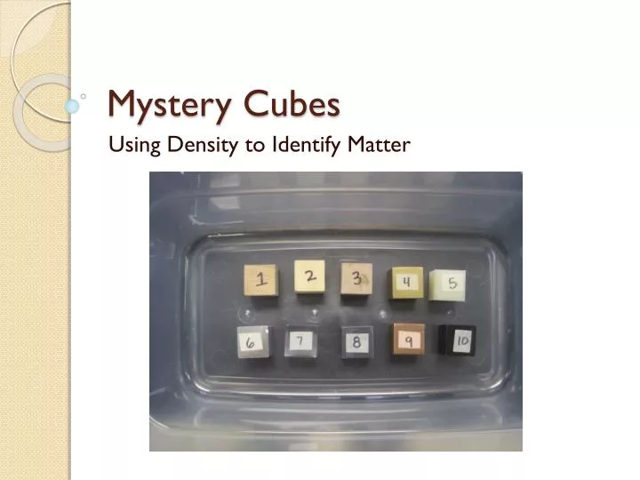 mystery cubes