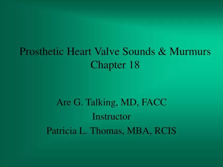 prosthetic heart valve sounds murmurs chapter 18