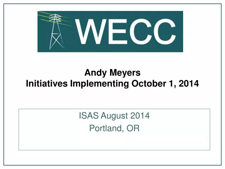 andy meyers initiatives implementing october 1 2014