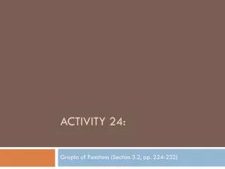 Activity 24: