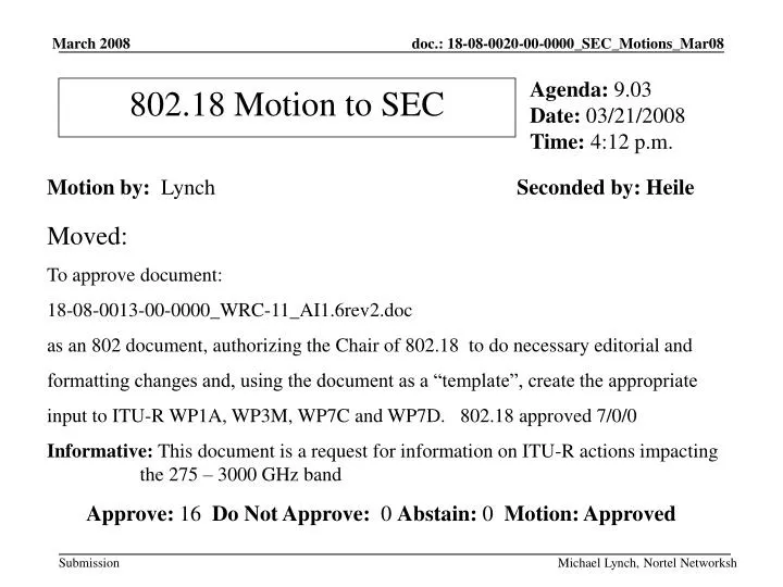 802 18 motion to sec