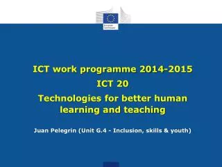ICT work programme 2014-2015 ICT 20